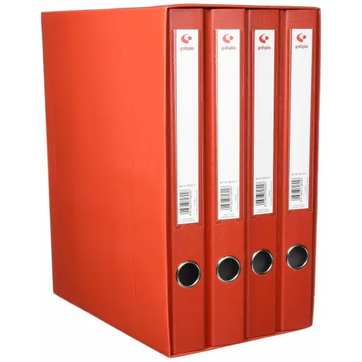 Arquivador Modular Grafoplas Pasta com Argolas x 4 Vermelho A4