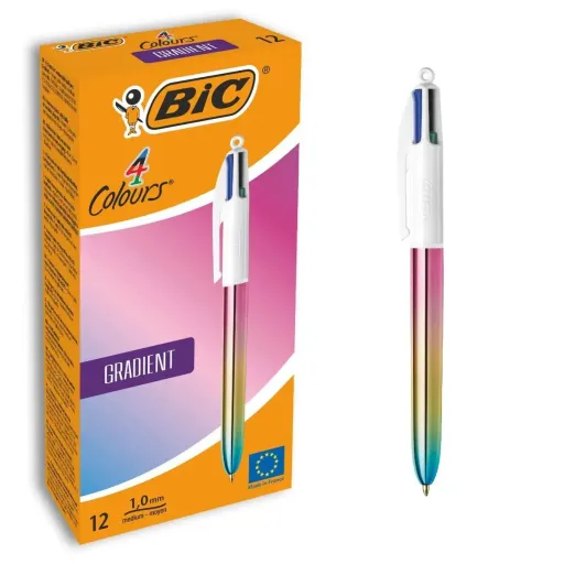 Caneta Bic Gradient Multicolor 0,32 mm (12 Peças)