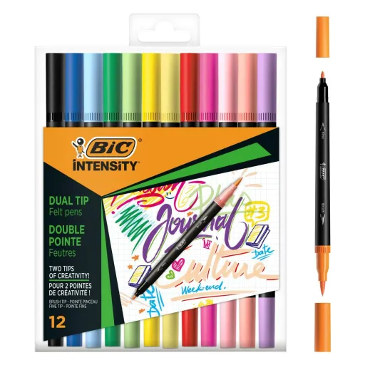 Conjunto de Canetas de Feltro Bic Intensity 12 Peças Multicolor