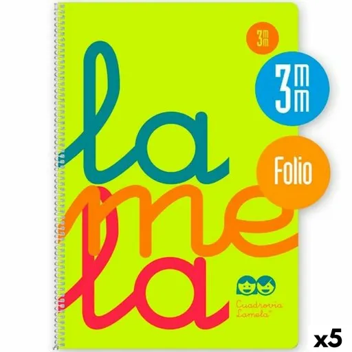 Caderno Lamela Amarelo Din A4 80 Folhas (5 Unidades)