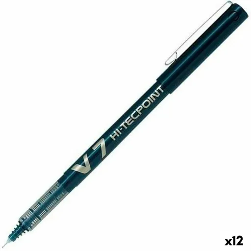 Esferográfica de Tinta Líquida Pilot V-7 Hi-Tecpoint Preto 0,5 mm (12 Unidades)