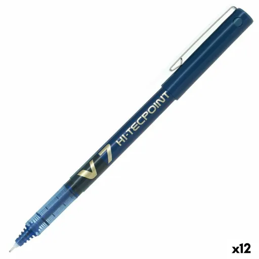 Esferográfica de Tinta Líquida Pilot V-7 Hi-Tecpoint Azul 0,5 mm (12 Unidades)