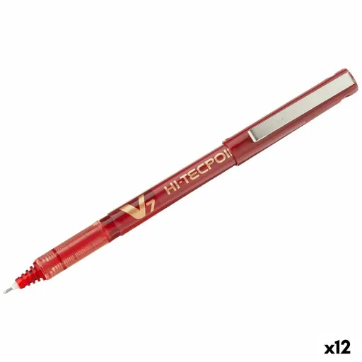 Esferográfica de Tinta Líquida Pilot V7 Hi-Tecpoint Vermelho 0,5 mm (12 Unidades)