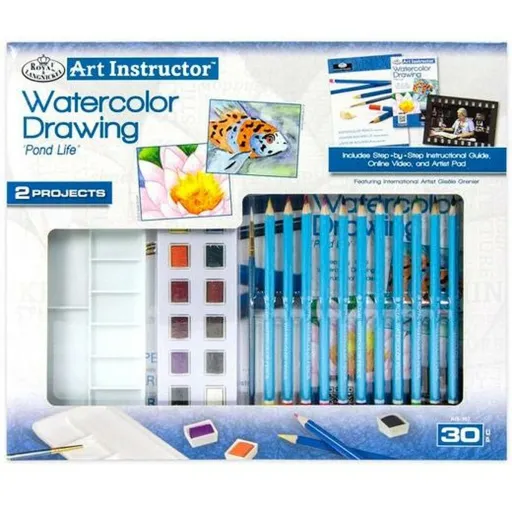 Conjunto de Pintura Aguarela Royal & Langnickel Art Instructor 30 Peças