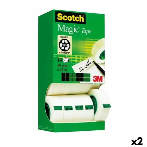 Conjunto de Fitas-Cola Scotch Invisible Magic 14 Partes 19 mm x 33 m (2 Unidades)