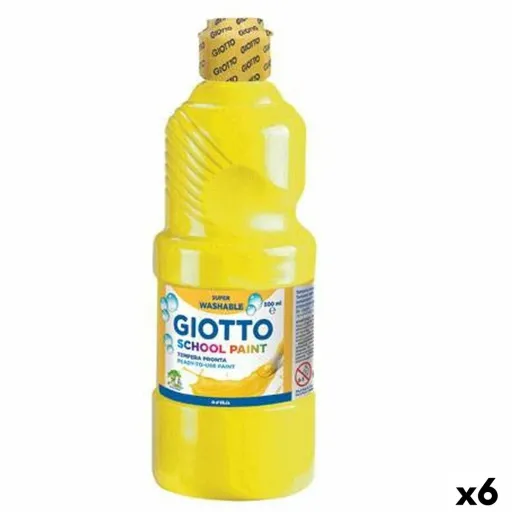 Têmpera Giotto School Amarelo 500 ml Lavável (6 Unidades)