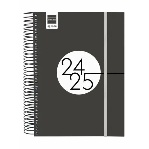 Agenda Finocam Preto 15,5 x 21,2 cm 2024-2025