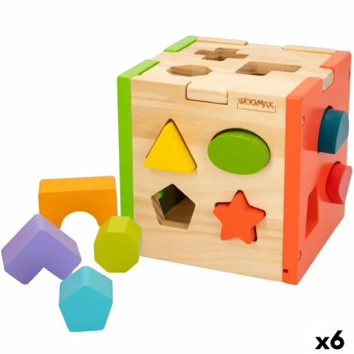 Puzzle Infantil de Madeira Woomax 15 x 15 x 15 cm (6 Unidades)