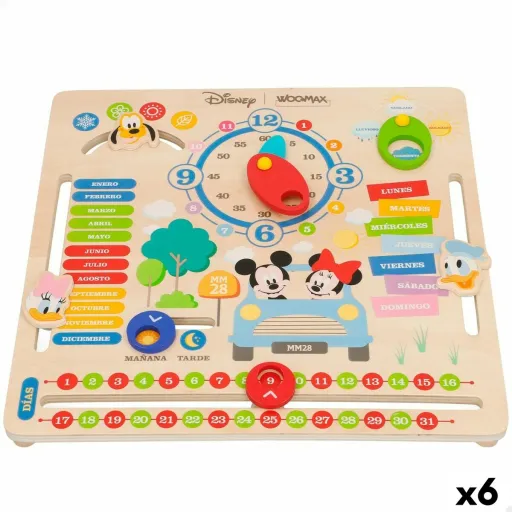 Jogo Educativo Disney Calendário 30 x 3,5 x 30 cm (6 Unidades)