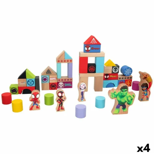 Playset Spidey Amazing Friends 50 Peças 4 Unidades 8 x 9,5 x 1,5 cm