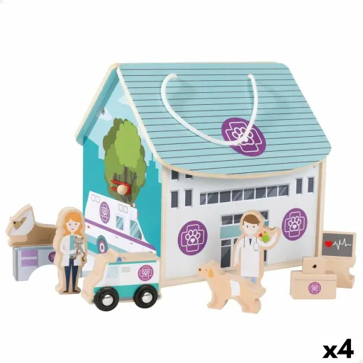 Playset Woomax Veterinário 9 Peças 4 Unidades 19 x 18 x 19 cm