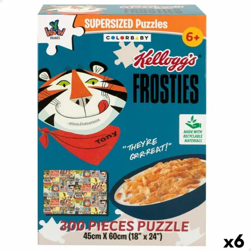 Puzzle Colorbaby Kellogg's Frosties 300 Peças 6 Unidades 60 x 45 x 0,1 cm