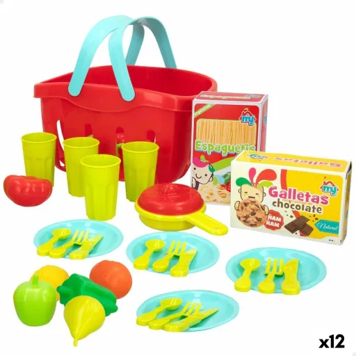 Conjunto de Alimentos de Brincar Colorbaby Equipamentos e Utensílios de Cozinha 33 Peças (12 Unidades)