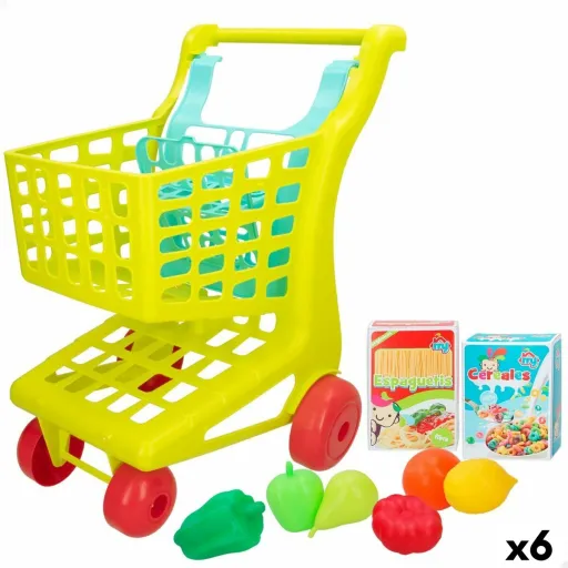 Carro de Compras Colorbaby My Home Brinquedo 9 Peças 34 x 53,5 x 45 cm 6 Unidades