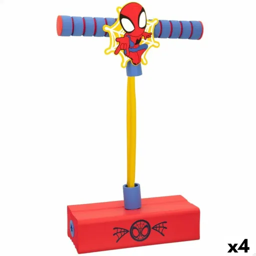 Saltador Pogo Spider-Man 3D Vermelho Infantil (4 Unidades)