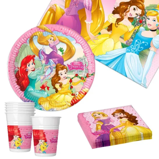 Conjunto Artigos de Festa Disney Princess 37 Peças