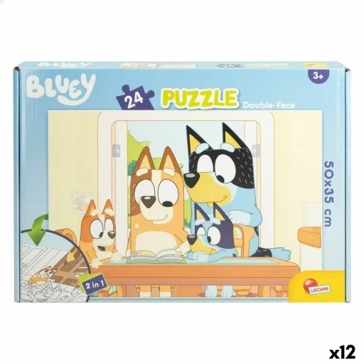 Puzzle Infantil Bluey Dupla Face 24 Peças 50 x 35 cm (12 Unidades)