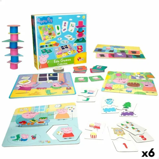 Jogo Educativo Peppa Pig Edu Games Collection 24,5 x 0,2 x 24,5 cm (6 Unidades) 10 em 1