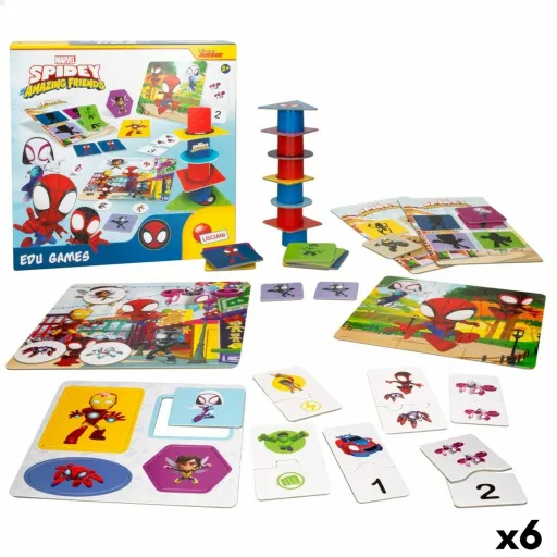 Jogo Educativo Spidey 24,5 x 0,2 x 24,5 cm (6 Unidades) 10 em 1