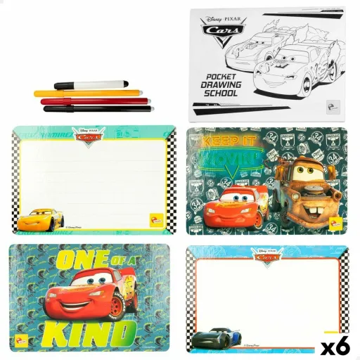 Conjunto de Desenho Cars Pocket Drawing School (6 Unidades)