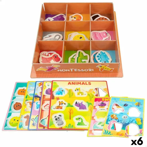 Jogo Educativo Lisciani 26 x 6 x 26 cm Cores Método Montessori 61 Peças 6 Unidades