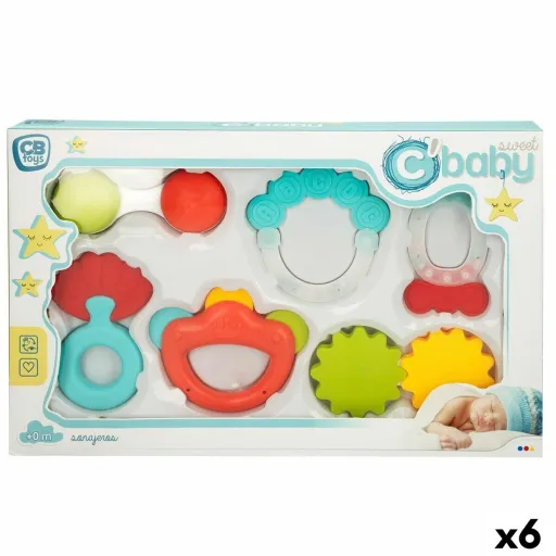 Conjunto de Chocalhos Colorbaby 6 Peças 12,5 x 1,5 x 6,5 cm (6 Unidades)