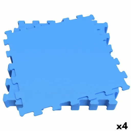 Puzzle Infantil Aktive Azul 9 Peças Borracha Eva 50 x 0,4 x 50 cm (4 Unidades)