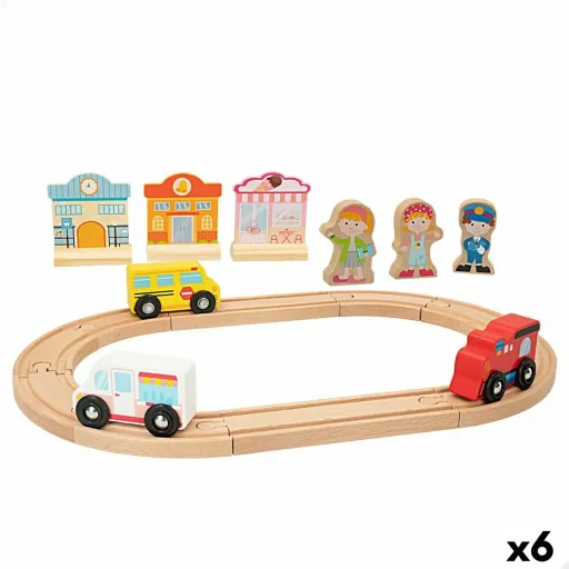 Tren com Circuito Woomax 6 Unidades 39 x 1 x 26 cm