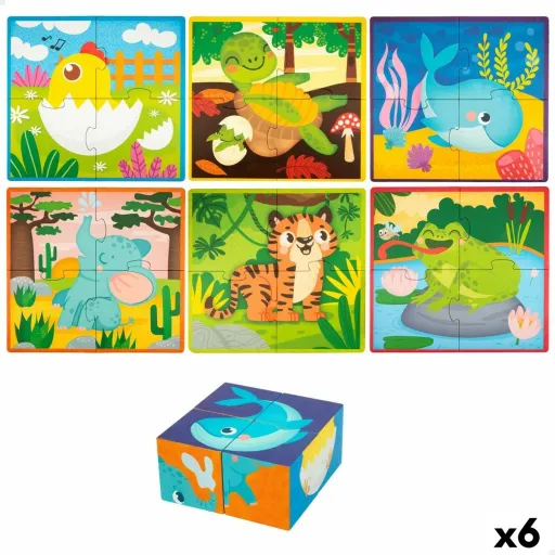 Puzzle 3D Lisciani 4 Peças 22 x 23 x 1 cm (6 Unidades) Animais