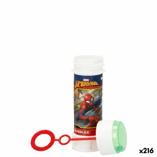 Frasco para Bolas de Sabão Spider-Man 60 ml 3,8 x 11,5 x 3,8 cm (216 Unidades)