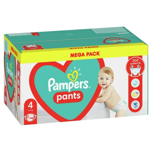 Fraldas Descartáveis Pampers Pants 4 (108 Unidades)