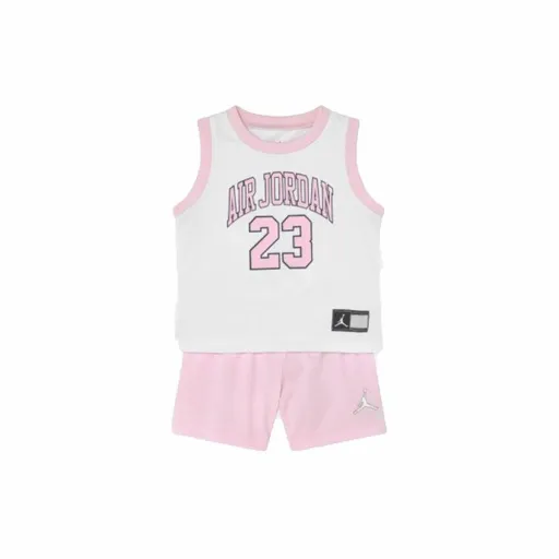 Conjunto Desportivo para Crianças Nike Air Jordan Cadet Multicolor Cor de Rosa