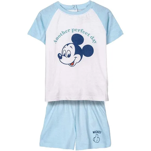 Pijama Infantil Mickey Mouse Azul Claro