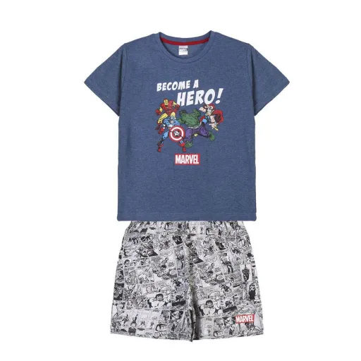 Pijama Infantil Marvel Cinzento