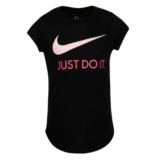 Camisola de Manga Curta Infantil Nike  Swoosh JDI Preto