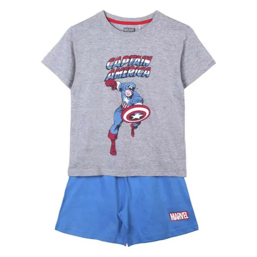 Pijama de Verão Marvel Cinzento Azul