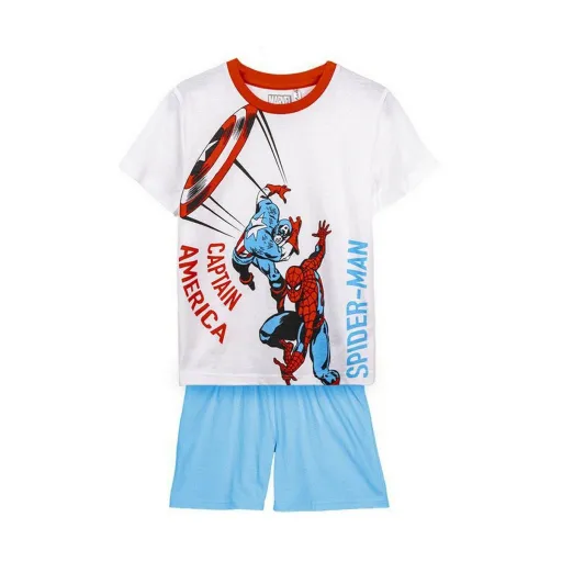 Pijama Infantil The Avengers Cinzento Azul Branco