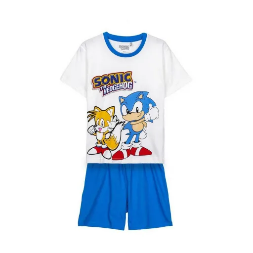 Pijama Infantil Sonic Azul Azul Claro