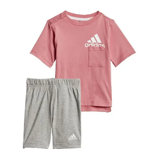 Conjunto Desportivo para Crianças Adidas Badge of Sport Summer Coral