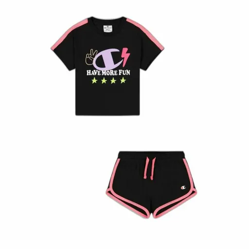 Conjunto Desportivo para Crianças Champion Preto 2 Peças