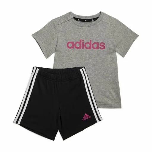 Conjunto de Desporto para Bebé Adidas Essentials Lineage Cinzento Escuro