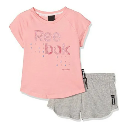 Fato de Treino Infantil Reebok G ES SS BK4374 Cor de Rosa