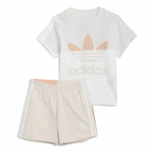 Conjunto Desportivo para Crianças Adidas Trifolio Branco