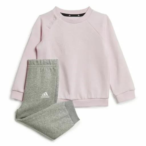 Conjunto Desportivo para Crianças Adidas Essentials Logo Cor de Rosa