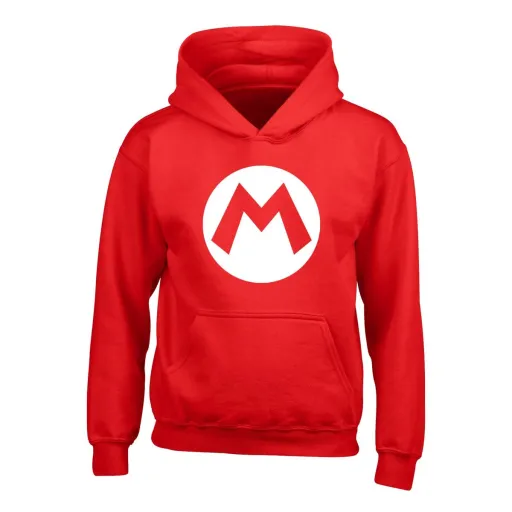 Polar com Capuz Unissexo Super Mario Badge Vermelho