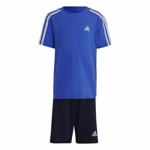 Conjunto Desportivo para Crianças Adidas 3 Stripes Azul