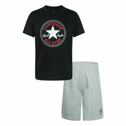 Conjunto Desportivo para Crianças Converse Core Tee Preto/Cinzento