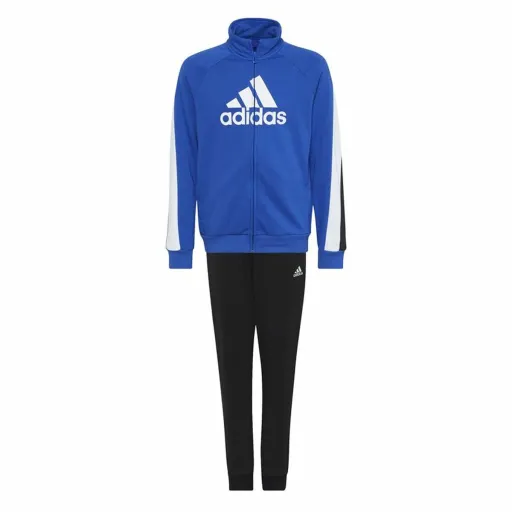 Fato de Treino Infantil Adidas Colourblock Azul Preto