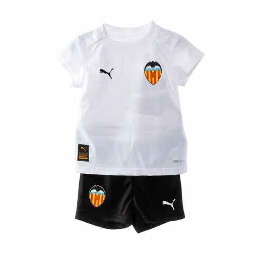 Conjunto de Desporto para Bebé Puma Valencia CF Branco Preto