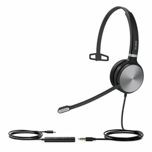 Auriculares com Microfone Yealink UH36 Mono Preto Preto/Prateado